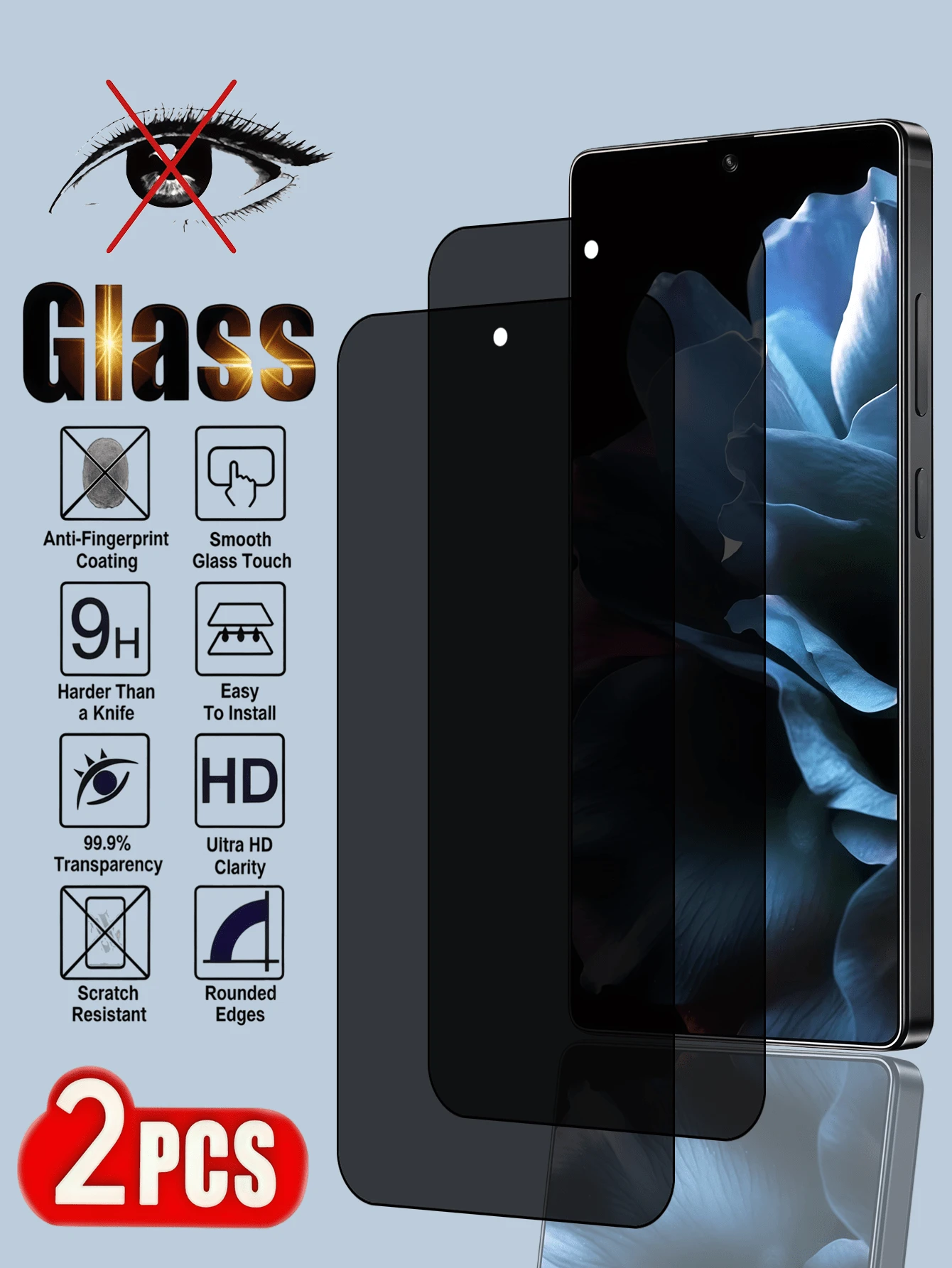 Anti-Spy Phone Screen Protector [2 Packs] Anti-Spy Tempered Glass For Huawei/Honor/ Phones, Compatible With Huawei P40 Lite, P40 Lite E, Honor 200 Lite, X60i, 9, 9 Pro, 9 Pro XL, 9 Pro Fold. 28-Degree Anti-Spy Effect, 9H Tempered Glass Technology For Explosion-Proof And Scratch-Resistant Properties, Oil-Proof, Fingerprint-Proof, And Waterproof. Spring Gift Birthday