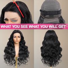 200% Density Glueless Wear And Go 5x5 Glueless Closure Wig Pre Cut Body Wave 13x4 13x6 Lace Front Wigs Pre-Plucked With Baby Hair Natural Hairline HD Lace Frontal Wig - Natural & Black - View 10