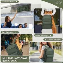 真空壓縮背包 - 這款旅行壓縮背包適用於筆記型電腦、工作、週末旅行和日常使用。防水、大容量、男女通用、男士旅行背包，功能齊全、節省空間，配有可調式防滑3D泡棉肩帶，輕巧耐用，採用尼龍材質，可折疊且不易褪色。是學生和休閒旅行的理想之選。 - 軍綠色 - 查看 10