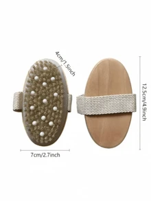 Cepillo corporal de cerdas naturales, cepillado en seco para exfoliación, nódulos de masaje para firmeza, adecuado para piel seca, promueve la circulación sanguínea y el drenaje linfático - Multicolor - Ver 13