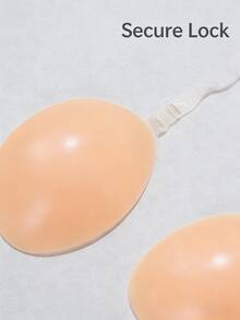 2/1对硅胶胸罩，带肩带，挂脖式隐形胸罩，无肩带硅胶胸罩，婚纱胸罩，乳贴，透气防水胸罩，女士硅胶聚拢胸罩罩杯，流行款式 - 杏色 - 查看 6