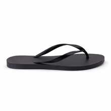Women's Flip-Flops, Simple, Basic, Traditional, Women's Sandals, Casual, Lightweight, Comfortable, Inexpensive, For Everyday Use, At Home, Beach, Bathing, Basic, Rubber, PVC, And Flexible, Non-Slip, Waterproof, Water-Resistant Sole, Soft Sole, Practical, Inexpensive, Cost-Effective, Summer Promotion, Pool, Travel, Vacation/Summer, White, Black, Beige With Pink, Thin Straps, Light - 8.01-光滑黑 - 查看 2