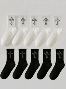 1/2/4/5/8/10/20 đôi [Phụ kiện thể thao thiết yếu] Tất thể thao nam cao đến bắp chân | Thoáng khí & thấm hút mồ hôi | Độ đàn hồi cao | Thiết kế sọc nhiều màu | Thoải mái không thể thiếu | Ưu đãi có thời hạn, Phù hợp với trang phục hàng ngày, Mùa thu - Nhiều màu - Xem 15