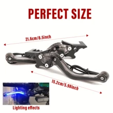1 Pair Of Motorcycle Handlebar LED Lights, Blue Light Mode, With Yellow Flowing Turn Signal Effect, Motorcycle LED Accessory Lights, Cool Modification. - Motorcycle Handlebar LED Lights - View 6
