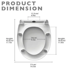 Soft Close Quick-Release Toilet Seat And Cover - Oval - View 7