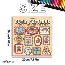 GDTME 1本“彩色图案”涂色书，24页厚纸，尺寸7.87*7.87英寸，适合初学者，缓解办公压力，促进亲子互动，是馈赠佳品，适合节日聚会和活动赠送朋友，有助于缓解压力。也适合作为文具和学习用品，是音乐节和婚礼季的精美小礼物。办公用品，学习用品 - TL-372 - 查看 3