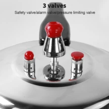 3/5/7/9 Litre Home Dual Handle Aluminum Pressure Cooker Kitchen Catering Cookware, Multifunctional Pressure Cooker Compatible With Induction Cookers And Gas Stoves - Silver - View 5