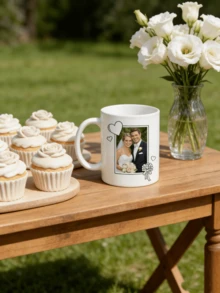 1pc Customized Wedding Mug With Personalized Photo, Suitable For Wedding Gift And Daily Use - Wedding Style - View 5