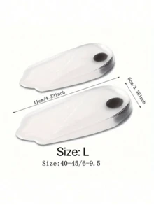 2pcs/Set Summer New Transparent Invisible Massage Magnetic Shock-Absorbing Comfortable Insoles, Soft Silicone Heel Protector Pads, Anti-Heel Spur Foot Pain Relief Shock-Absorbing Insoles For Sports Shoes & Casual Shoes - Clear - View 7