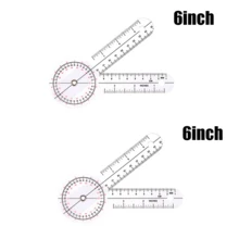 Medidor de ángulo de hueso de plástico de 360° - Regla esquelética ligera Goniómetro para educación médica, clase de anatomía, herramienta de evaluación del movimiento articular para estudiantes con escalas en pulgadas y cm - Eid Al-Fitr, Ramadán - A - Ver 10