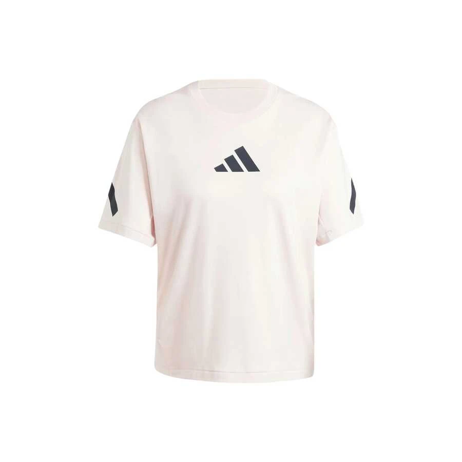 Adidas True Healing 系列運動服飾 Black Label 制服 純棉運動休閒落肩短袖女款T恤 - 卡其色 - 查看 1