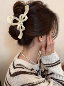 1pc Butterfly Clip, Large Size, High-End Feeling Hair Claw Suitable For Thick Hair, Autumn/Winter Hair Clips Hair Jaw Clip Hair Clamps Hair Clutch Hair Catcher Clip, Claw Clip Fall Hair Accessories For Women Bows For Vacation Outfits Woman - Tortoiseshell - View 9