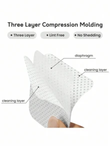 2000/1000/200片装指甲清洁湿巾 - 专业无绒指甲油卸除棉片，UV凝胶清洁纸巾，无香型美甲准备和完成清洁工具（白色） 指甲 指甲用品 指甲贴 - 白色 - 查看 3