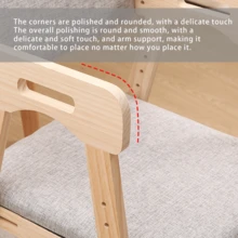 1 Juego de Silla de Oficina Ajustable de Madera Maciza, Silla de Estudio o Comedor, con Opciones de Cojín y Respaldo Removible o Fijo Silla Nórdica Simple de Ocio con Estructura Metálica Resistente y Asiento Acolchado Suave, Silla de Cuerno de Internet, Silla de Ocio para Sala de Estar, Mueble de Cocina para Hogar, Restaurante, Cafetería, Oficina en Casa y Decoración - Gris Claro - Ver 10