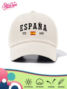 1顶男女通用经典棒球帽 - “ESPAÑA”及西班牙国旗图案印花 - 多种颜色可选 - 光滑质感，可调节帽围，是西班牙纪念品、旅行礼物和足球迷礼品的理想之选。 - ESPAÑA - 查看 11