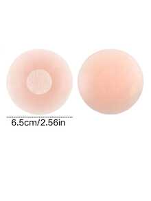 2/1对硅胶胸罩，带肩带，挂脖式隐形胸罩，无肩带硅胶胸罩，婚纱胸罩，乳贴，透气防水胸罩，女士硅胶聚拢胸罩罩杯，流行款式 - 杏色 - 查看 16