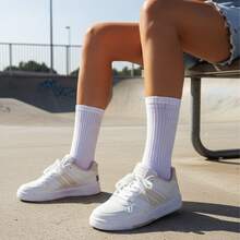 Men's Casual Street Skater Shoes, Robust, Premium Synthetic Leather, Comfortable, New Release, Fast Shipping. - WHITE BEIGE - View 3