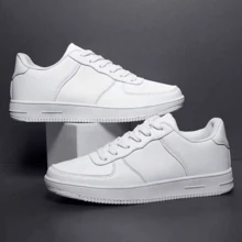 Men's And Women's Casual White Sneakers, Sizes 34 To 43, Soft And Comfortable, New Release, Street Style - 白色 - 查看 2