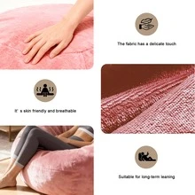 6-Foot Round Beanbag Sofa With Bulky Memory Foam, Removable And Washable Cover, Compressed Packaging, Perfect For Gaming, Bedroom, Or Afternoon Nap. - Pink - View 6