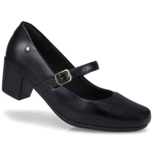 Loris Shoes Oficial Women's Retro Shoe, Mary Jane Style, Low Block Heel, Comfortable Patent Leather, 6484 - 合成黑 - 查看 1