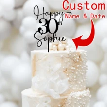 F-first Birthday Commemorative Cake Tag