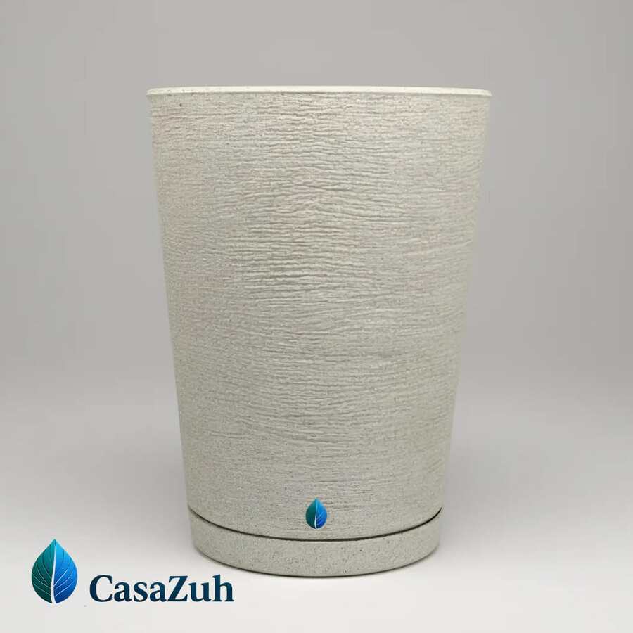 Plant Pot Column Grafiato PP - 淺灰色 - 查看 1