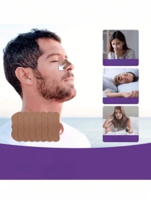 50/30/20/10片装，鼻塞止鼾贴：助眠必备。使用这款止鼾鼻贴和生姜睡眠贴，轻松入睡。专为缓解睡眠期间呼吸困难或促进运动时呼吸顺畅而设计。 - 1件裝 - 查看 3