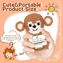 1pc Handmade Crocheted Desktop Decor Figurine, Cute Animal & Plant Design, Handmade Plush Doll, Ideal Birthday/Friendship Gift For Best Friend, Sister, Mom, Grandma, Coworker, Family, Him/Her, Keychain, Positive Emotion Support, Party, Valentine's Day, Mother's Day, Thanksgiving, Plush Doll, Room Decor, Small Gift, Souvenir - Multicolor - View 9