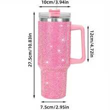 40 Oz Stainless Steel Insulated Mug With Handle And Straw Lid - Double Wall Vacuum Insulated Travel Mug, Leak-Proof  With Handle, Suitable For Hot/Cold Drinks, Gym, Office, Camping, Car - Keeps Drinks Hot Or Cold For Hours, Ideal Gift For Christmas, Valentine's Day, Thanksgiving, Birthday - Available In Pink, Silver, Black, White, Red, Green, Purple, - Durable 304 Stainless Steel Construction, Office Drinkware, Stylish Drinkware, High Quality - 黑色 - 查看 5