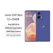 Lenovo Motorola Moto S50 Neo, Thời trang và Thanh lịch, Đa nhiệm 6 ứng dụng, Pin siêu mỏng 5000mAh bền lâu, Điện thoại thông minh 5G AI, Jimo/Qingtian/Lantian/Chaqing, 12GB+256GB/12GB+512GB, USB Type-C - Nhiều màu - Xem 6