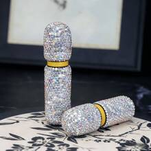 Rhinestone Sewing Needle Storage Box, Mini Portable Sewing Kit, Traveling Needle Case, Rhinestone Decor Needle Box, Household Sewing Tool Storage, Great Gift, Rotating Lid Design, Leakproof, Travel, Home Supplies, Storage Box - Diamond - View 8