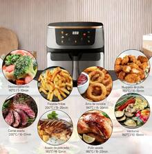 Freidora de aire eléctrica de gran capacidad de 13.5L con pantalla táctil, cocción sin aceite, máquina para hacer papas fritas y pan, multifuncional, enchufe estándar de EE. UU. 110-130 V, diseño elegante, adecuada para uso doméstico y también una buena opción para regalos de vacaciones y aniversarios. - Tipo de Enchufe A USA (110-127V) - Ver 3