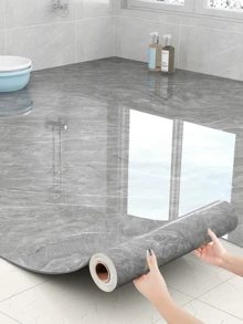 New Waterproof Bathroom Floor Stickers - Self-Adhesive Anti-Slip Vinyl Tiles (30 Sets DIY Upgrade Product! Mold-Resistant And Scratch-Resistant) 15.7 Inches X 196.8 Inches, Waterproof Bathroom Floor Stickers, Anti-Slip And Wear-Resistant Bathroom Floor Self-Adhesive Tile Renovation Dedicated Floor Stickers - Multicolor - View 1