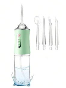 Kit portátil de limpieza dental para mascotas, recargable por USB, 4 boquillas con rotación de 360° + 3 modos, cuidado de las encías para hombres/mujeres, limpieza de dientes para gatos/perros, irrigador dental para mascotas - Multicolor - Ver 10