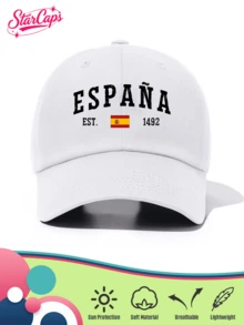 1顶男女通用经典棒球帽 - “ESPAÑA”及西班牙国旗图案印花 - 多种颜色可选 - 光滑质感，可调节帽围，是西班牙纪念品、旅行礼物和足球迷礼品的理想之选。 - ESPAÑA - 查看 7
