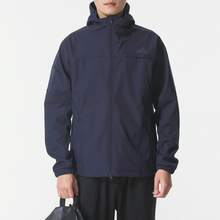 adidas Wind 3STRIPES BONDED 藍色連帽拉鍊長袖外套 男款 - 深藍色 - 查看 3