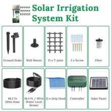 Solar Irrigation System,Solar Drip Irrigation Kit With 15 Drippers,Solar Watering System DIY Automatic Watering System For Garden,Plant,Greenhouse,Terrace Friendly And Energy-S Aving, 2w - Drip Irrigation - View 10