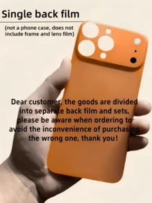 【元素橙焕新】兼容 13Pro/14Pro/15/16,瞬间变身17Pro Max后盖膜,活力橙超薄柔性背板,防刮防指纹一体式设计,秒速更换新手机,轻薄不卷边,适用于日常、办公、居家等多种场景。防水防震防摔防刮花。 - 橘色 - 查看 4