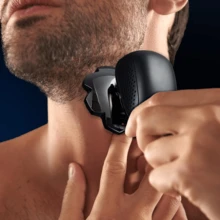 7-Blade/9-Blade Men's Electric Shaver, Bald Head, Hair Clipper, 5-In-1 Floating Shaving, Type-C Charging Port, LED Display, With Nose Hair Trimmer And Face Brush,400mAh Battery - 9D+5合1套裝 - 查看 8