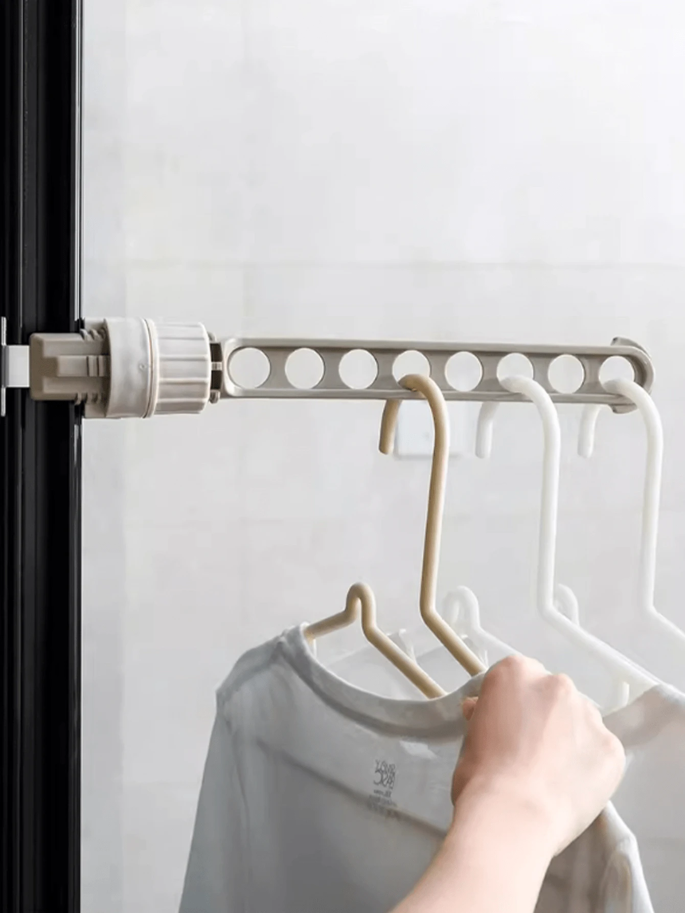 Clip-On Window Frame Drying Rack, Balcony Laundry Hanger Drying Rack, Travel Clothes Hanger, Small Size For Window/Windowsill,Storage Organizer,Travel Essential - Multicolor - View 1