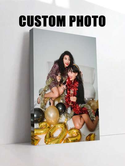 1pc Customized Canvas Wall Art, Frameless Poster, Cozy Indoor Framed Canvas Painting, Suitable For Valentine's Day, Wedding Anniversary, Mother's Day, Father's Day Gifts, Personalized Commemorative Gift, Room Decor