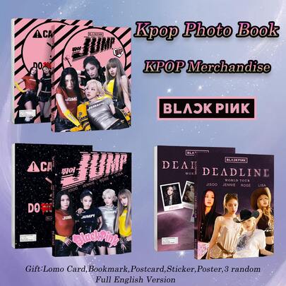 Black/Pink, Kpop Photo Collection, New Album & Songs, Kpop Fans Merchandise, Idol Merchandise Gift For Friends Birthday, High-Definition Celebrity Photo Album, Party Supplies, Exquisite Decorations, Exquisite Small Gifts, Valentine's Day Gifts, Collectibles