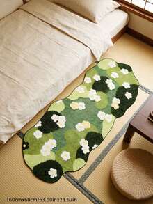 1 件装奢华绿色苔藓装饰地垫，超长花卉地毯 - 柔软绿色花卉地毯，自然灵感设计，尺寸不规则，可裁剪 1-5 厘米，装饰地毯，卧室装饰，小地毯，地毯，家居装饰，客厅地毯，客厅小地毯，卧室地毯，客厅家居装饰，户外地毯，可水洗地毯，毛绒地毯，绒毛地毯 - A - 查看 13