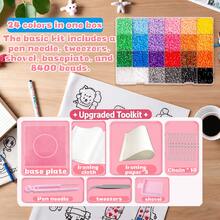 Fuse Beads Kit For Beginners - 3D Pixel Art Pendant & Jewelry Making Supplies With Chains, Creative Gift Idea (Iron Not Included) - Multicolor - View 13