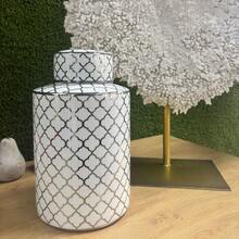 Silver Baroque Style Decorative Jar Elegant Home Decor Approx 32cm - 1PC - View 2