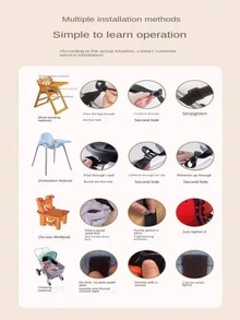 Universal Baby Stroller/High Chair 5-Point Safety Harness Strap Accessories - Grey - View 5