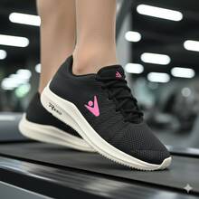 Women's Comfortable Athletic Shoes For The Gym - New Release - 黑色/粉紅色 - 查看 9