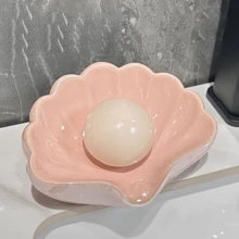 Ceramic Soap Dish Holder, Bathroom Vanity Soap Tray, Drainage Soap Dish Without Drilling, Home Use - Multicolor - View 12