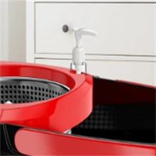 360° Spin Mop And Bucket Set With , 6 Extra Microfiber Heads, 61" Extended Handle For Effortless Floor Cleaning, 2X Wheel Design - Black - A - 查看 2