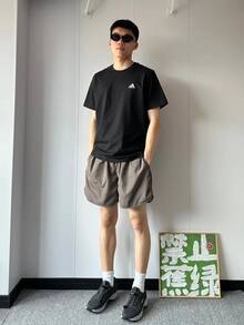 Adidas 阿迪达斯 ESSENTIALS 复古休闲舒适简约日常圆领短袖T恤，黑色 - 黑色 - 查看 9